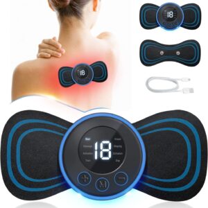 Image of the Mini Massager by Figure Fine, a compact and portable device designed for effective muscle relief and stress reduction with customizable intensity settings.