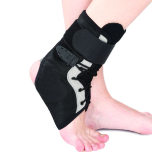 Ankle Brace by Figure Fine, offering optimal ankle support and stabilization with adjustable straps, laces, and rigid anatomical splints.