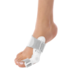 Bunion Splint by Figure Fine shown correcting Hallux Valgus deformity by stretching the big toe in an overcorrected position to elongate soft tissues and stabilize alignment.