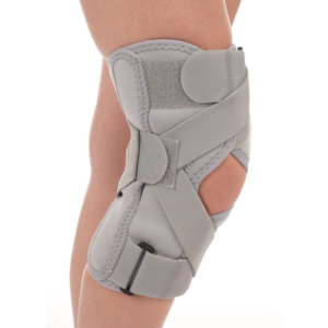 OA Knee Support with corrective compression and splint support for knee joint stability.