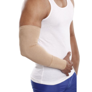 Elasticated Tubular Bandage providing compression and support