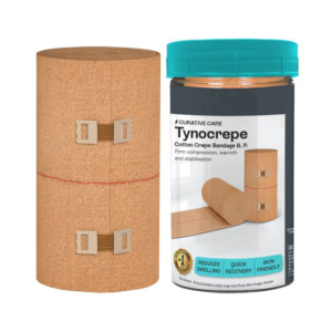 Crepe Bandage providing firm compression and support for injury treatment.