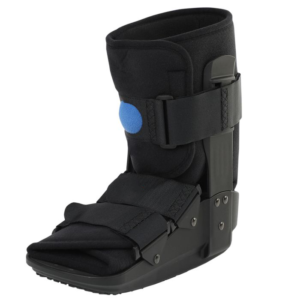 Air Walker Boot - Short by Figure Fine, designed for ankle de-loading, immobilization, and support for fractured ankle/lower leg with a wider rocker bottom for natural gait and enhanced stability.